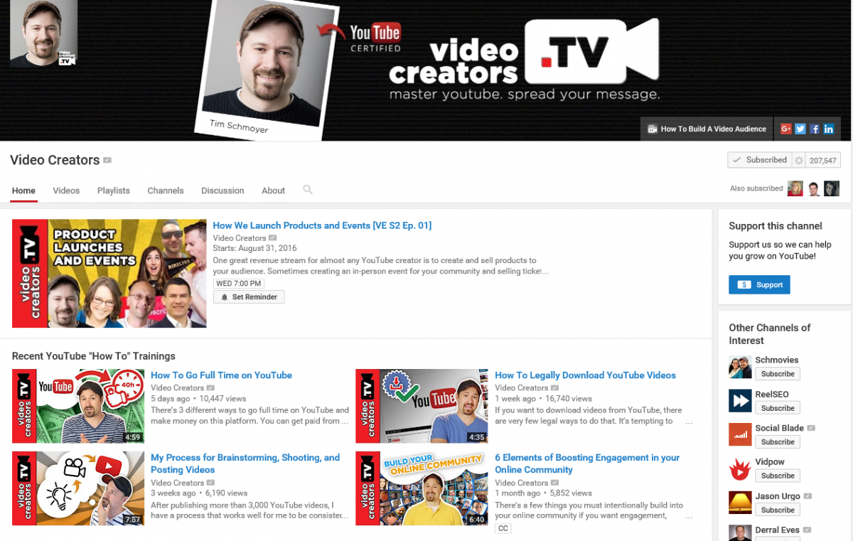  Video Creators (Tim Schmoyer)