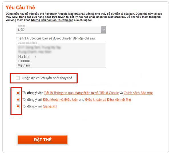 Cách đăng ký thẻ Payoneer MasterCard