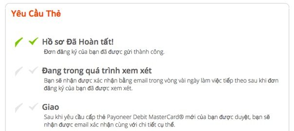 Cách đăng ký thẻ Payoneer MasterCard