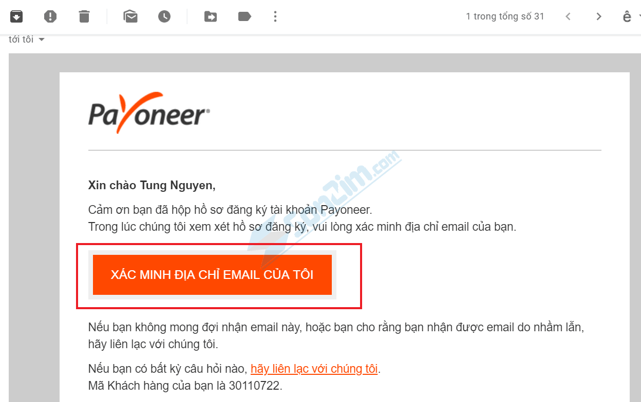 Cách đăng ký tài khoản Payoneer