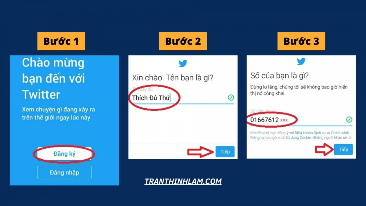 đăng kí tài khoản Twitter