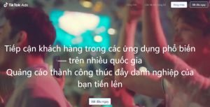 trang chủ quảng cáo tiktok